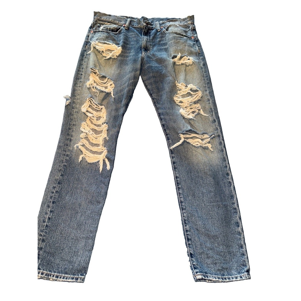 Denim and Supply Ralph Lauren Mens Blue Jeans 28 32x30 Distressed